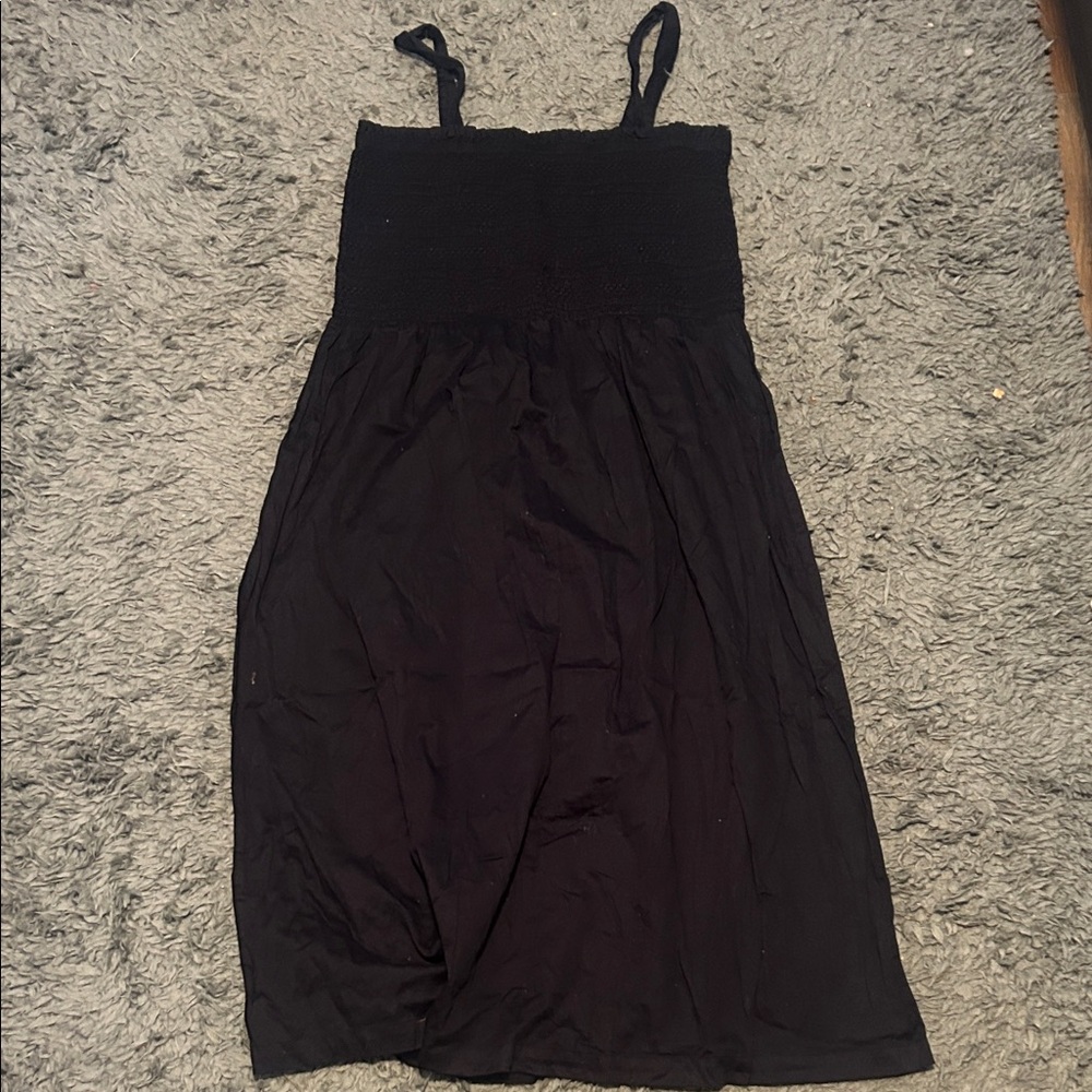 LOFT Black Midi Dress